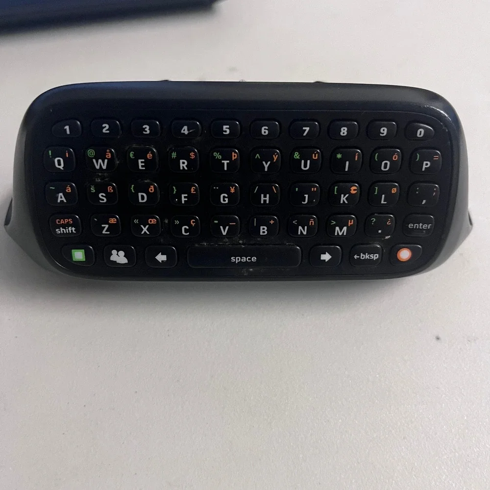 Microsoft Xbox 360 Chatpad Blk QWERTY Keyboard Controller Attachment X852479-001